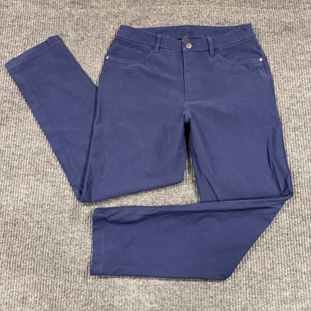 Lululemon Mens ABC Pant Slim Fit 30 Blue Warpstreme Canvas Navy Chino